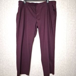 NWT BURGUNDY MENS..Under Armour   Dress Pants Tailored Fit Formal..SIZE 46/30